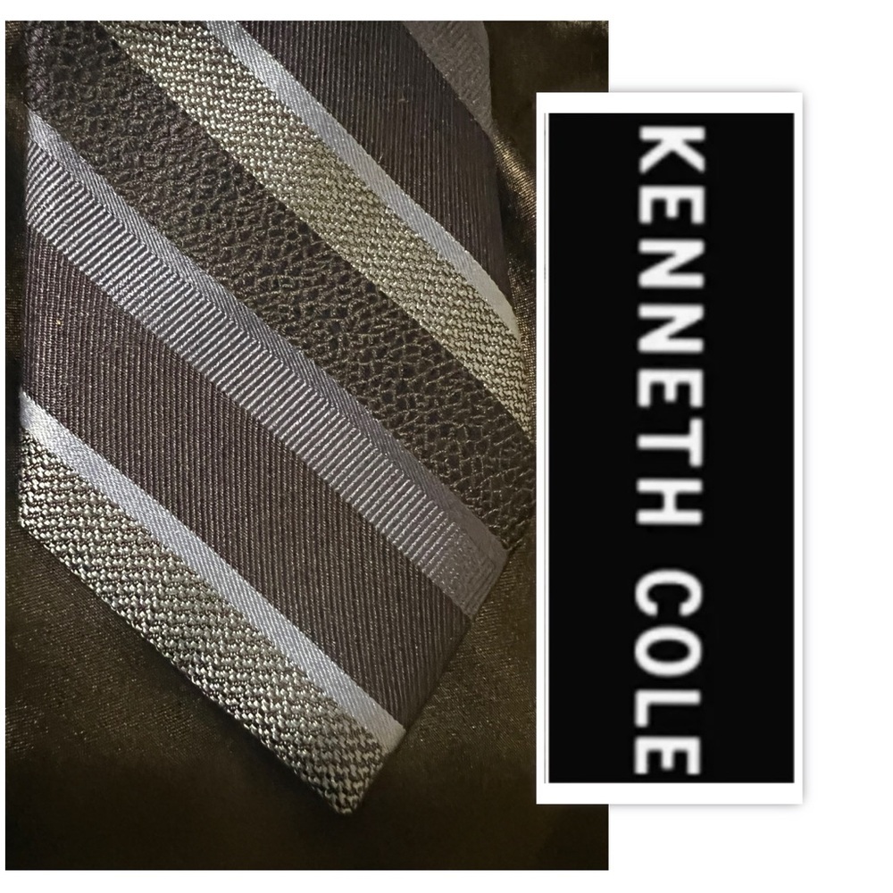 Kenneth Cole Striped Silk Beck Tie